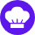 icone avec toque violete
