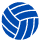 icone volleyball bleu marine