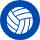 icone avec volleyball bleu marine