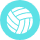 icone avec volleyball bleu