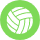 icone avec volleyball verte claire