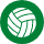 icone avec volleyball verte