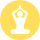 icone avec yoga jaune