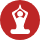 icone avec yoga rouge
