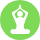 icone avec yoga verte claire