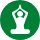 icone avec yoga verte