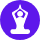 icone avec yoga violete