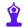 icone yoga violete