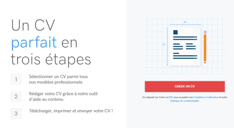 Création d'un CV sur Zety (image 2/19)